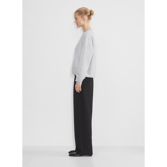 Aritzia Sweatfleece Cozy Fleece Perfect Crew Sweatshirt, heather chrome, size XS - Picture 3 of 5